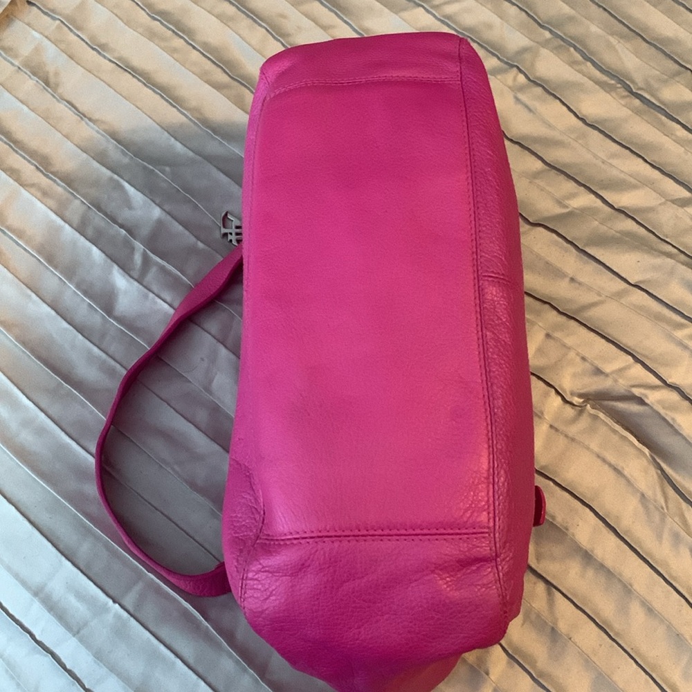 Lauren Ralph Lauren hot pink leather handbag purse - Picture 4 of 12